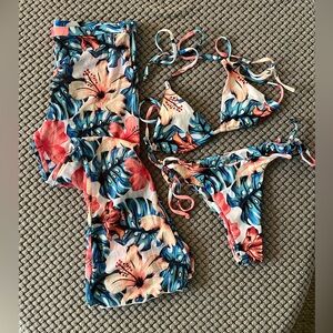 NWOT 3 Piece Bathing Suit